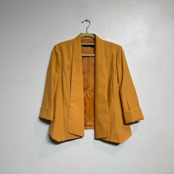 Kasper Tangerine Open Front Blazer Sz 6 - Picture 2 of 12
